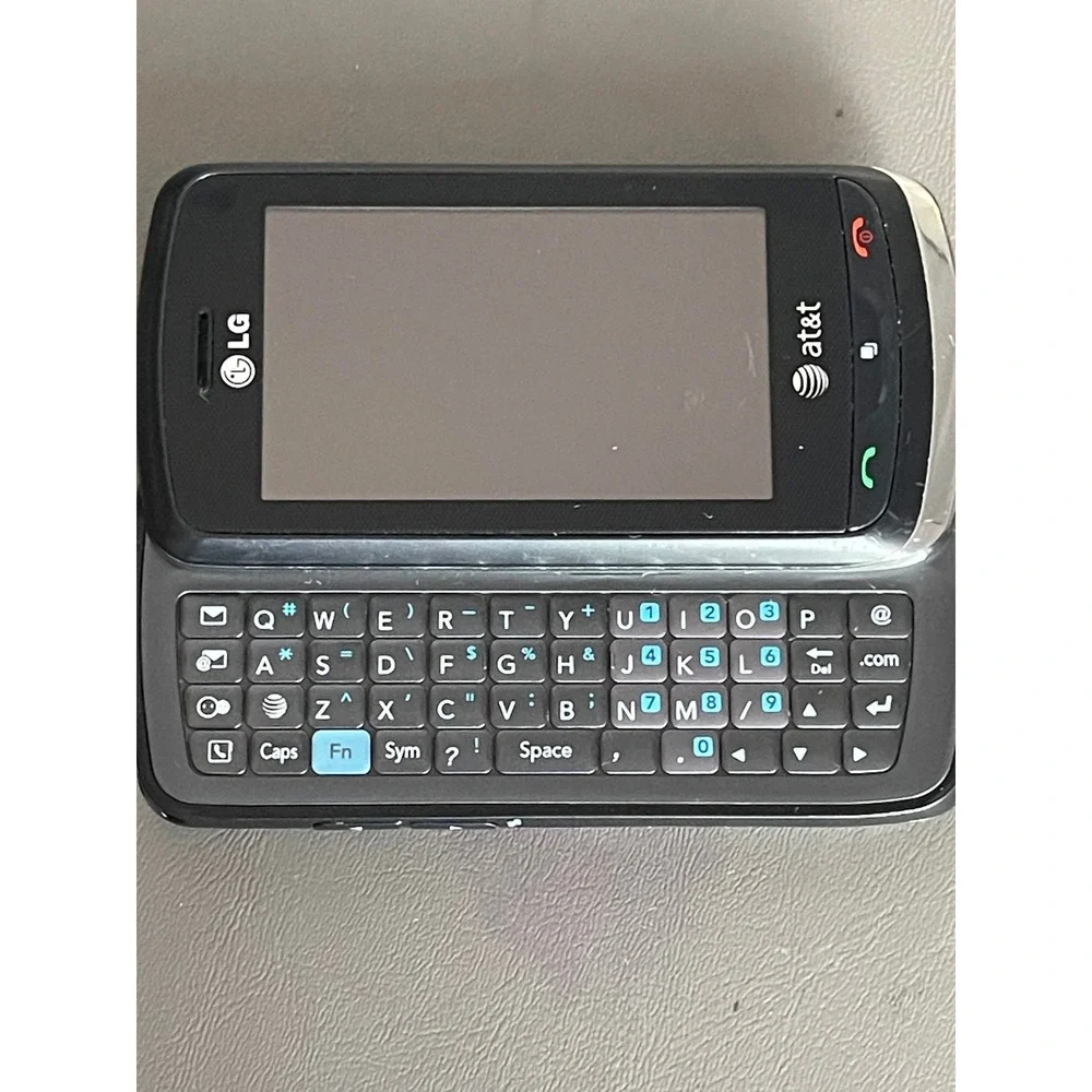 LG AT&T Slide Phone Touchscreen QWERTY Keyboard Black READ